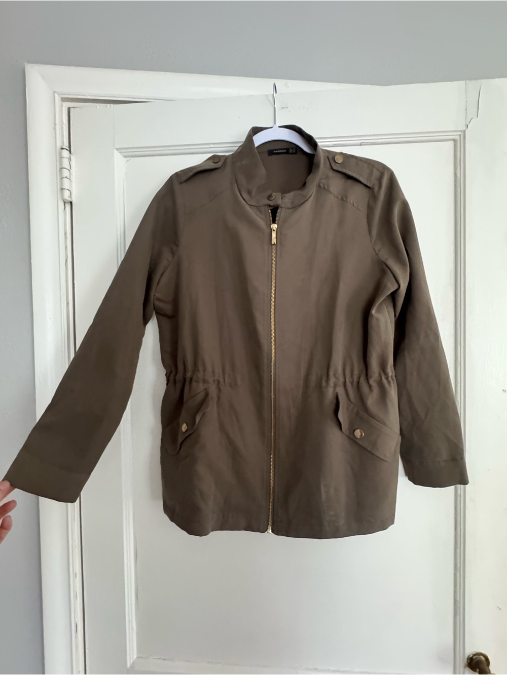 Utility Zip Front Jacket - Olive Green - Picture 1 of 4